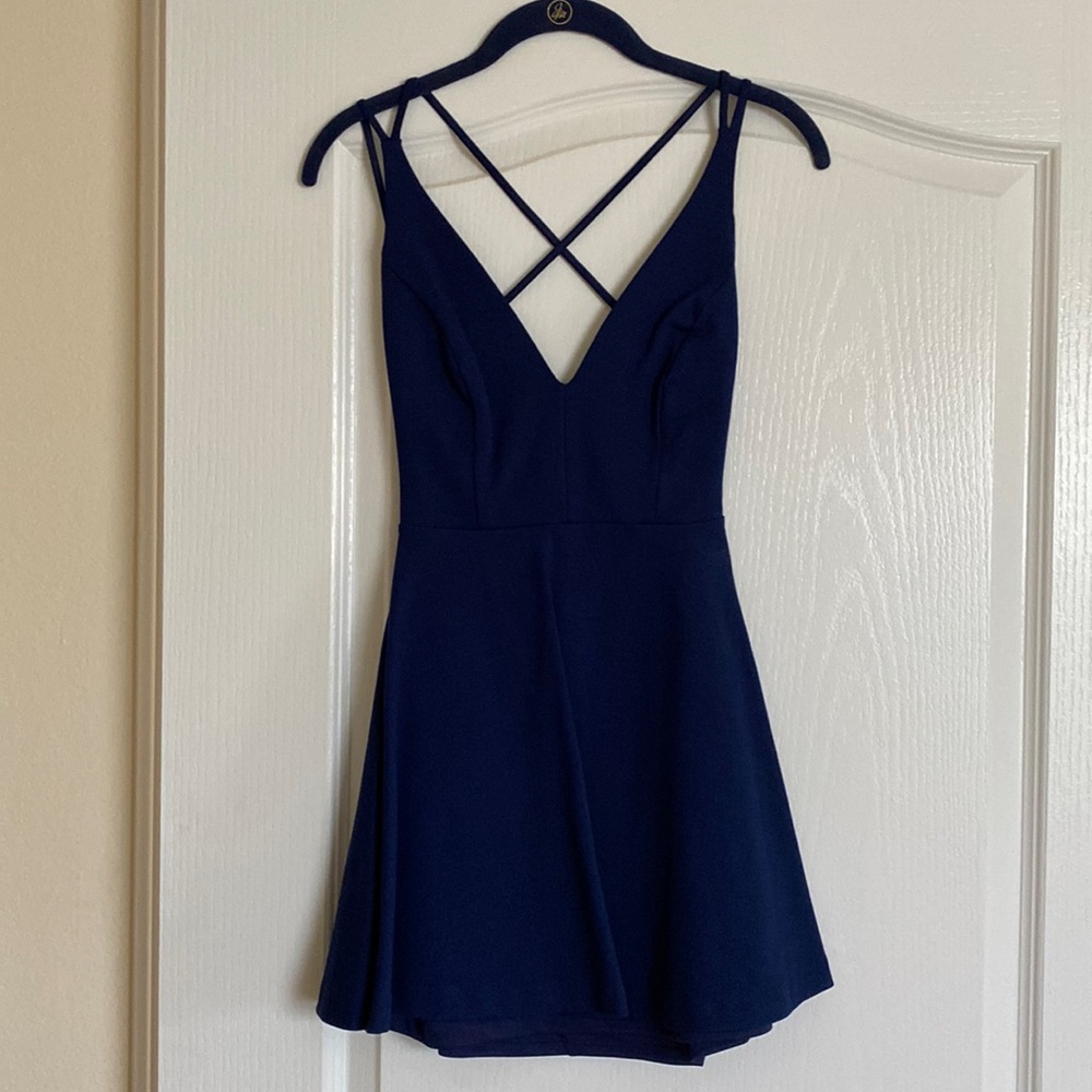 Dark blue Lulus dress small